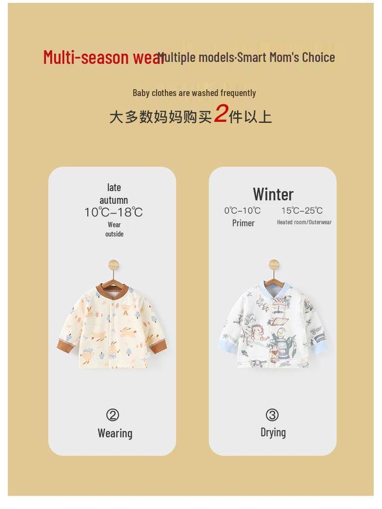 Унисекс детское хлопковое пальто: Тонкая утепленная зимняя куртка, теплый кардиган на подкладке для малышей, 40 г