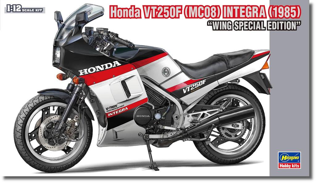 Hasegawa Honda VT250F Integra 1985 Wing Special Edition Пластиковая модель 21765 1/12 (MC08) (Мотоцикл)