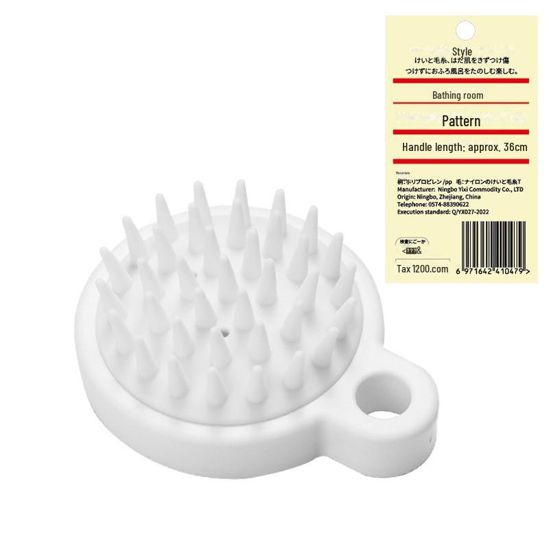 Силиконовый массажер для кожи головы: Японский шампунь и массажная щетка в комплекте