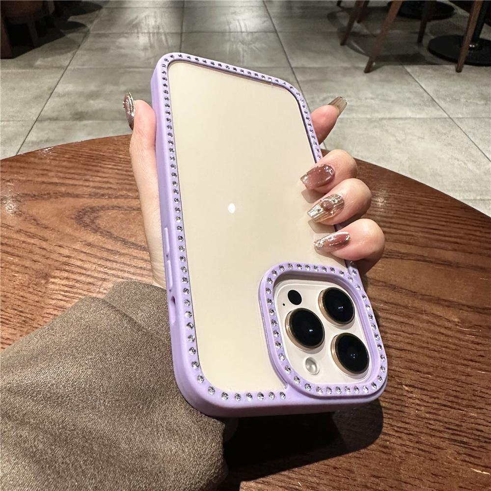 Роскошный Прозрачный Чехол со Стразами и Алмазами для For Iphone 16 15 14 Plus 13 12 11 Pro Max Ударопрочный Гибридный Акриловый Защитный Чехол