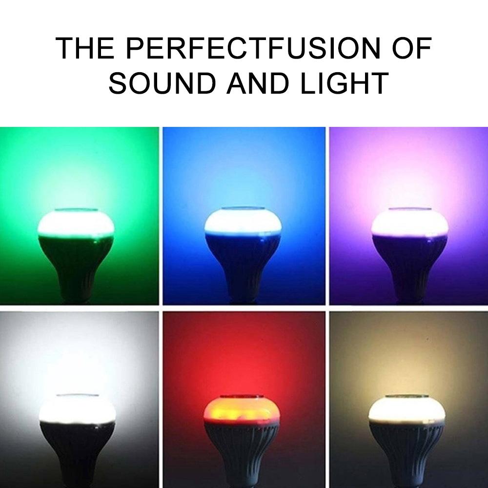 12W E27RGB Bluetooth Light Music Многоцветные меняющиеся лампочки Bluetooth Led Smart Bulbs с дистанционным управлением для домашней вечеринки