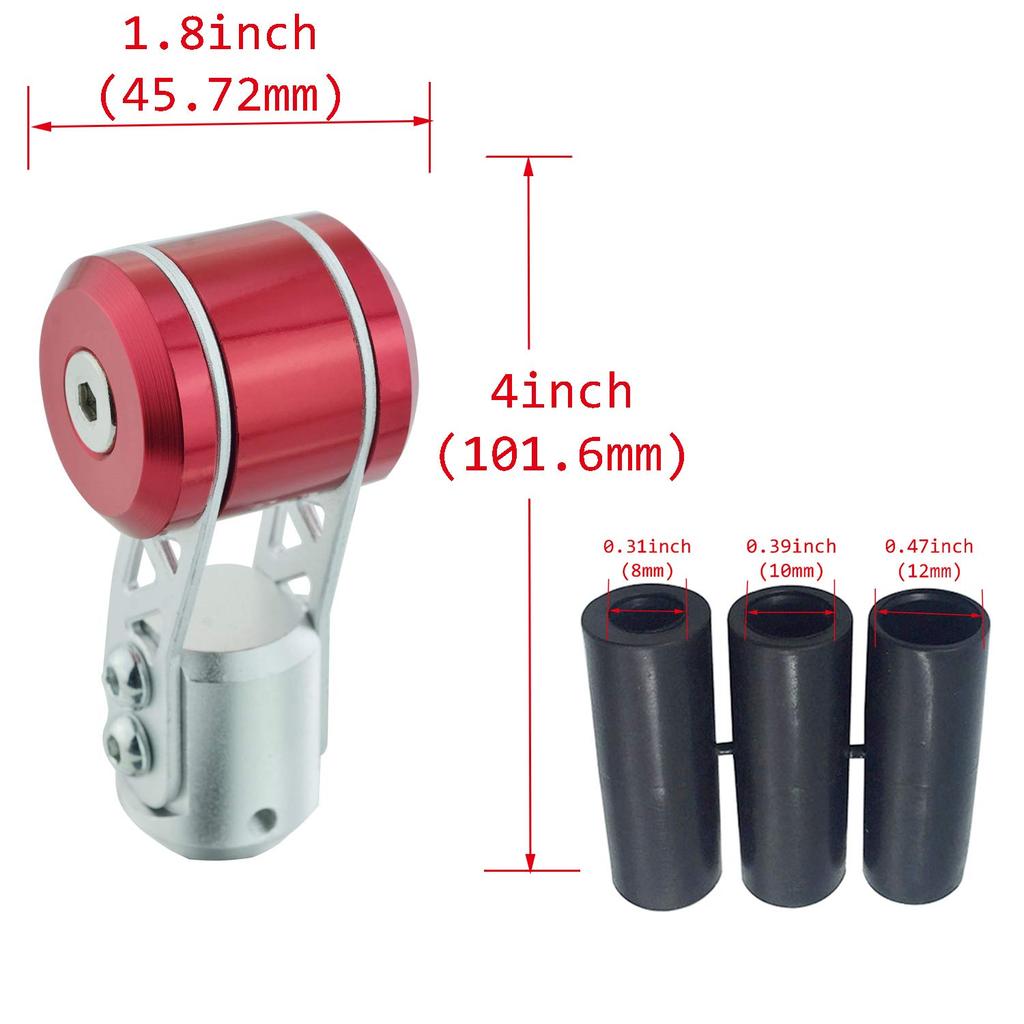Abfer Alloy T-Shape Manual Car Shift Knob, MT AT Shifter Knob, Automobile, Universal Car Accessories, Interior (Red)