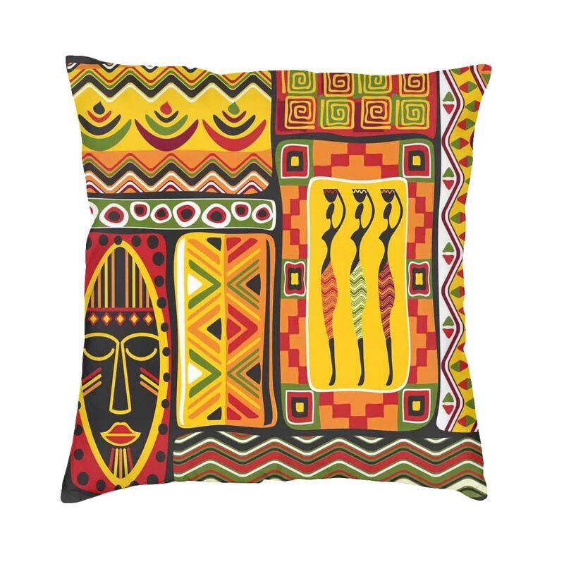 African Ethnic Motifs Cushion Cover 40X40 Decoration 3D Printing Africa Art Culture Throw Pillow Case For Living Room Two Side