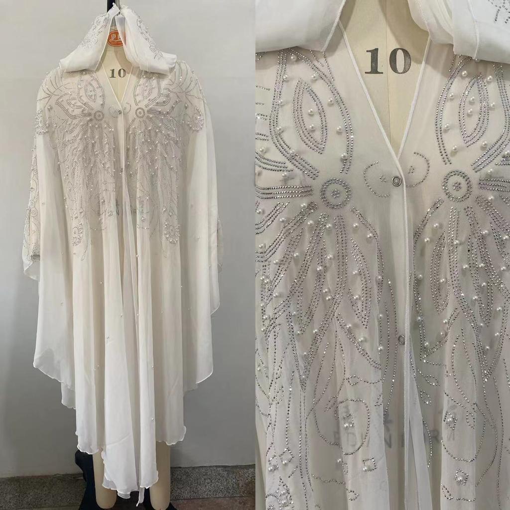 Женское мусульманское платье, вышитое бисером платье Абая, мусульманское платье с капюшоном, шифоновый кафтан, длинное платье, Ближний Восток, Африка, платье макси больших размеров