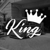 Автонаклейки CROWN KING, Модные водонепроницаемые виниловые наклейки, Автонаклейки, Аксессуары для стайлинга автомобиля