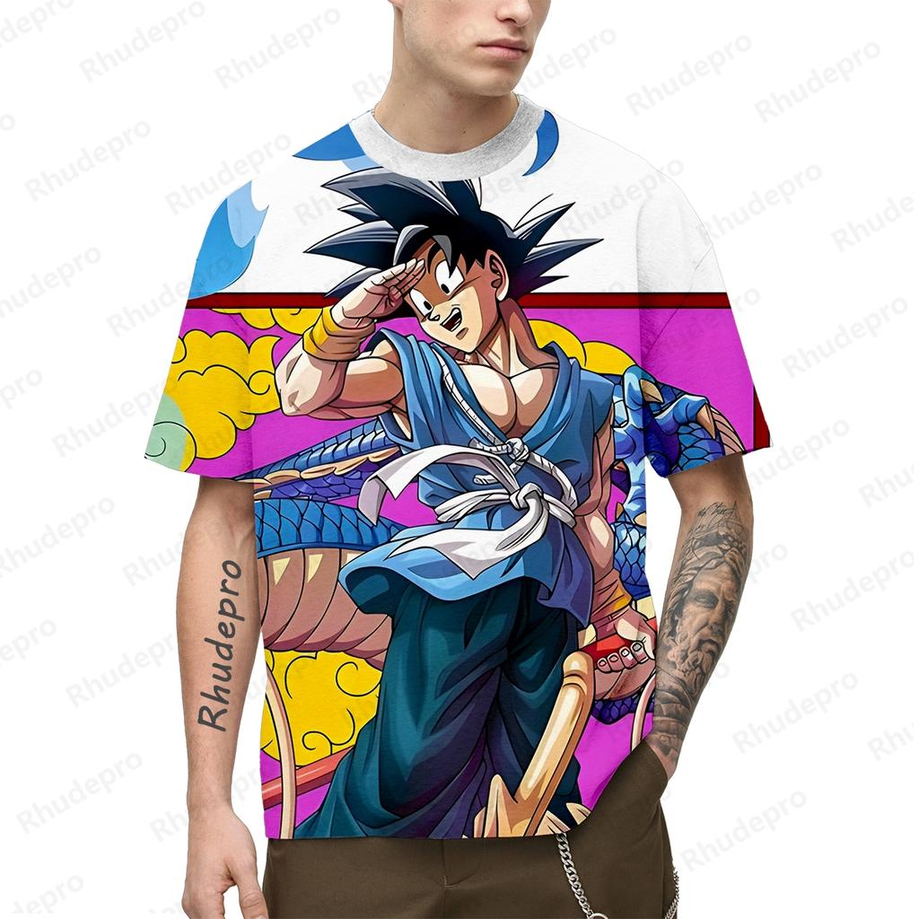 Японская аниме-футболка Super Saiya для мужчин Y2k Goku с коротким рукавом для детей и мужчин 100-5XL 2024 Футболки свободного покроя, модная уличная одежда