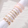 8pcs Trendy Metal Resin Rings Set Women Personality Simple Popular Jewelry