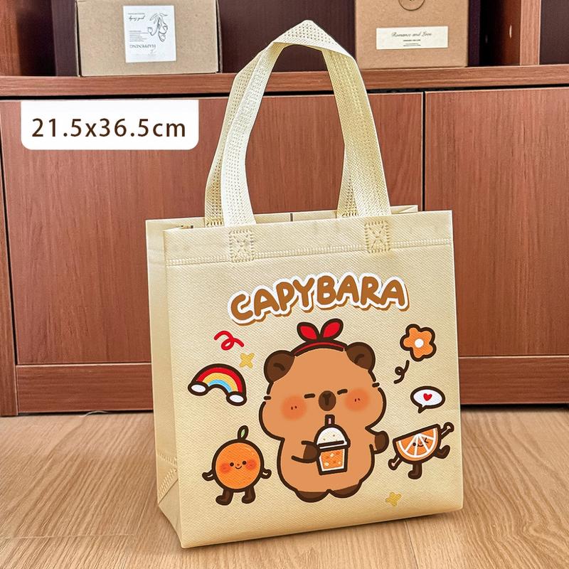 10X Kapibala  Handbag - Cute Cartoon Dolphin Design Non-Woven Eco-Friendly Gift Packaging Bag for Birthday Companions