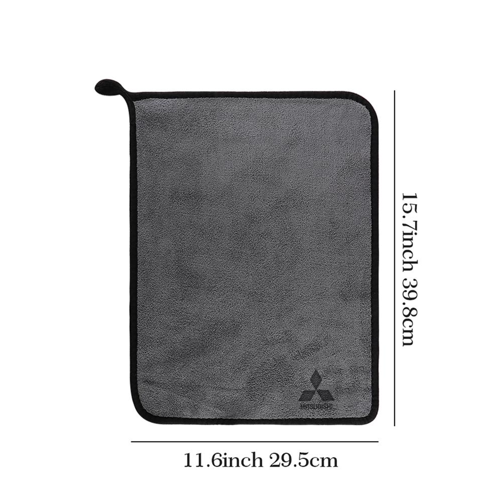 Car Logo Badge Microfiber Wash Towel Cotton Soft Cleaning Rag Drying Cloth For Mitsubishi Asx Lancer L200 Pajero Sport Attrage
