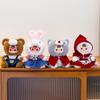 Новая Красная Шапочка Большой Серый Волк Виниловые Плюшевые Игрушки Милый Медвежонок-Ученый Кролик Плюшевая Кукла Виниловый Настольный Спутник