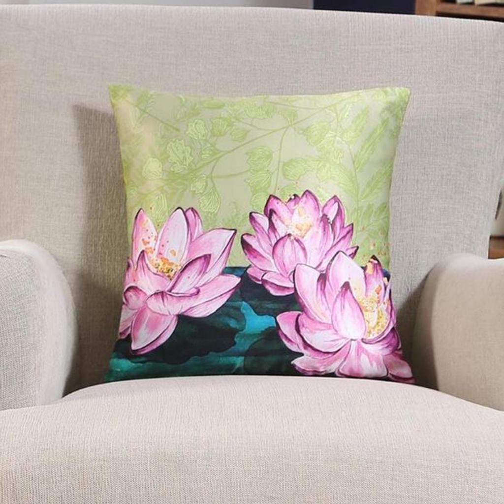 Чехол для подушки KOKO MAISON INC Blooming Lotus Polystain | Застежка-клапан | Цифровая печать