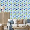 Back to School Wallpaper Azure and Blue for Living Room and Bedroom 50x1000