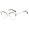 Women's Glasses Metal Eyeglass Frame Anti Blue Light New Eyeglass Frame Women's Color Matching Prescription Lenses