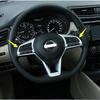 2 ШТ. Для Nissan Rogue X-Trail 2017 2018 Серебристая Хромированная Накладка На Рулевое Колесо