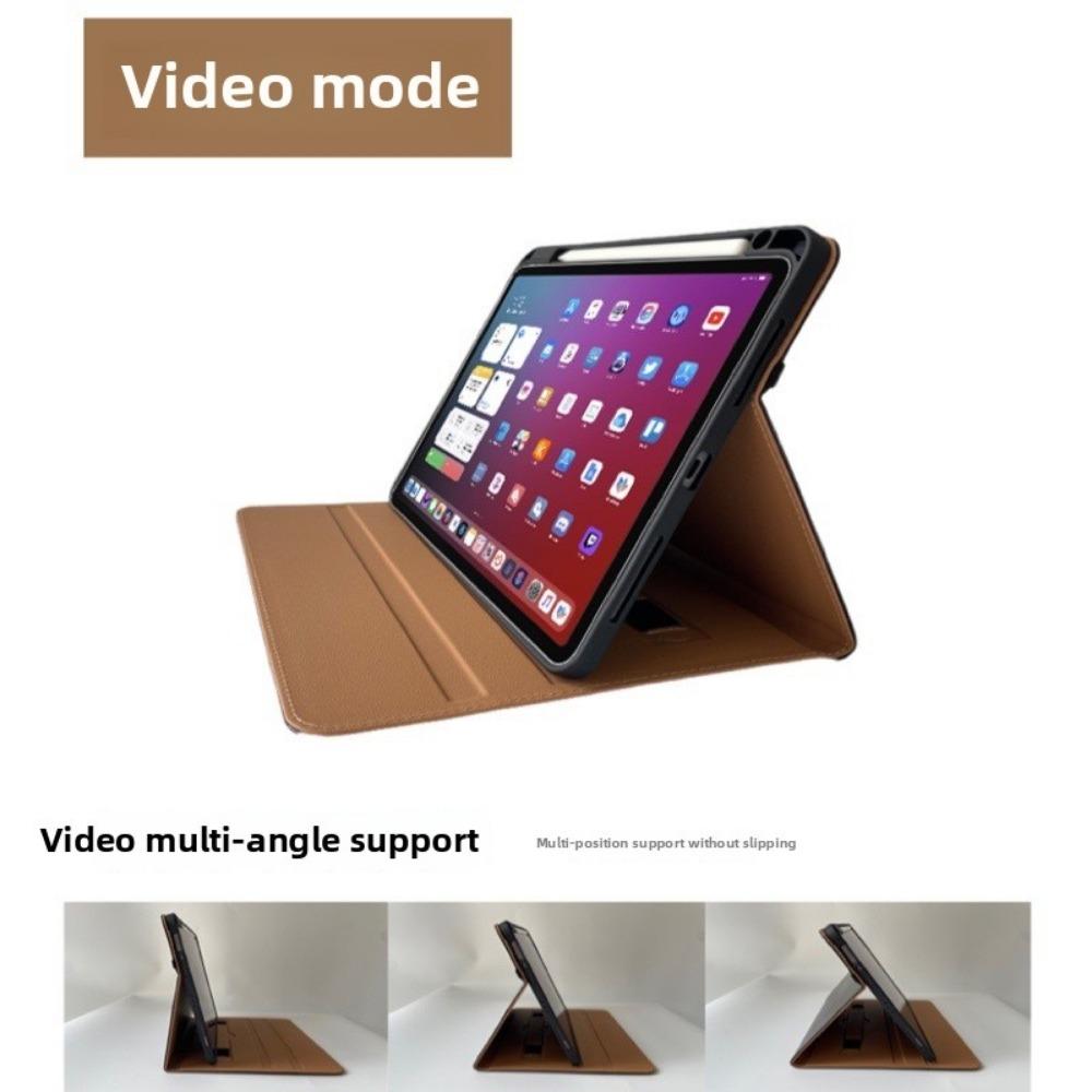 Премиальный кожаный чехол для iPad 9.7-12.9 дюймов в винтажном стиле со слотом для карандаша, защитная крышка с сотовой структурой для планшета