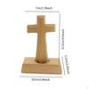 Wooden Standing Cross Statue Figurine Wood Ornament Accessory Versatile Gifts for Home Decor