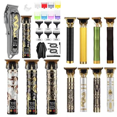 Перезаряжаемая металлическая машинка для стрижки волос: Электробритва Oil Head, Carving, Bald и Cross-Border.