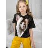 Детская футболка Girl Summer Fun Cat Pattern 3D Printed Top с короткими рукавами