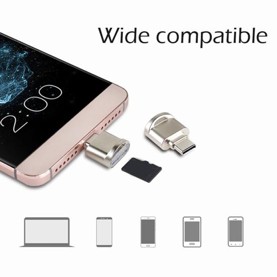 Устройство считывания карт Удобное мини-устройство для чтения карт из цинкового сплава с высокой скоростью для офиса