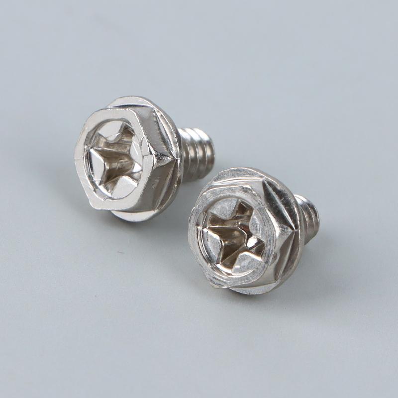 50Pcs Toothed Hex 6/32 Computer Pc Case Hard Drive Motherboard Mounting Screws For Motherboard Pc Case Cd-Rom Hard Disk