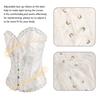 Women Corset Tops Off Shoulder Lace Bow Tie Design Regular Fit Shapewear Perfect Figure Lace-up Waist Trainer