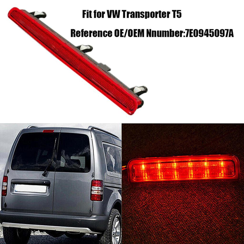 Подходит для T5 7E0 945 097 A Высокий автомобильный указатель поворота Дополнительный стоп-сигнал Светодиодный задний противотуманный фонарь Задний предупреждающий стоп-сигнал