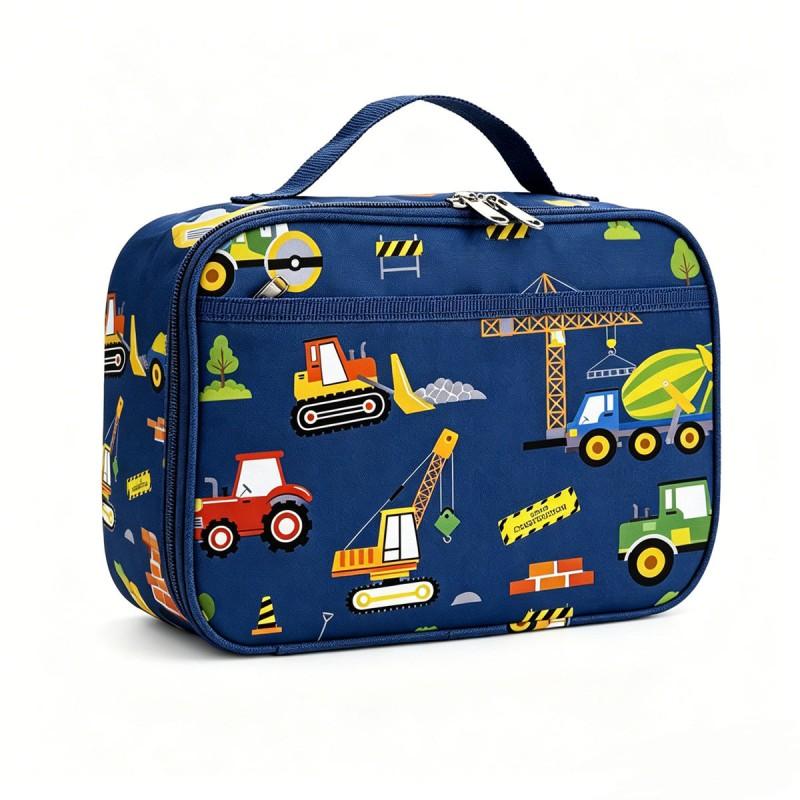 Kids Insulated Lunch Bag With Rocket Game Controller Print Portable Cooler School Picnic Outdoor Use
