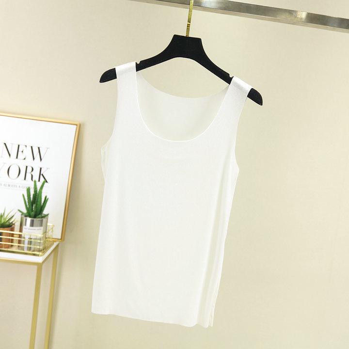 Женская бесшовная майка из модала - Весенне-летняя безрукавная базовая майка с круглым вырезом и универсальная верхняя одежда