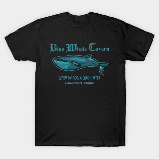 Asian Size Cotton Unisex Tshirt Print T-shirt Dark Shadows Blue Whale Tavern T-shirt No-Cut Print Regular Fit