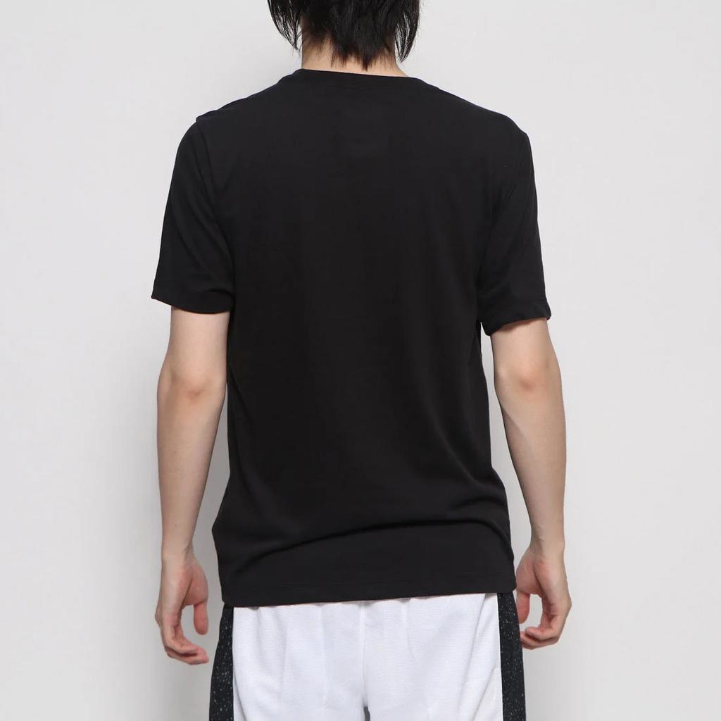 Nike Быстросохнущая дышащая спортивная футболка с логотипом НБА, круглый вырез, топы унисекс с короткими рукавами, черный AT0516-010