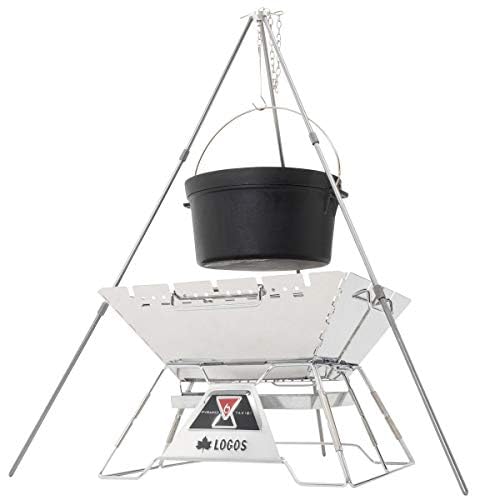 LOGOS mini tripod wide 81063125 Silver (approx.) Width 60 x Depth 52 x Height 79 cm