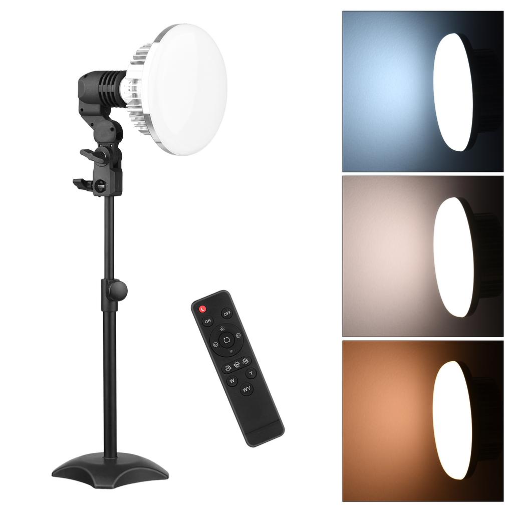 Tabletop Photography LED Lighting Kit with 150W Light Bulb Dimmable 3200K-5500K + E27 Lamp Socket +