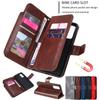 Кожаный чехол-книжка с 9 держателями для карт в стиле ретро для Samsung S23 S22 S21 S20 Ultra Plus S21 S20FE Note20Ultra A14 A54 A53/iPhone 15 14 13 12Pro Max XSMAX