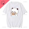 Lovely Bubu Is Throwing Flip-flops At Dudu Since He Teases Bubu T Shirt Bear Tshirt Kawaii Unisex Clothes Unisex Tops Graphic Shirt Unisex