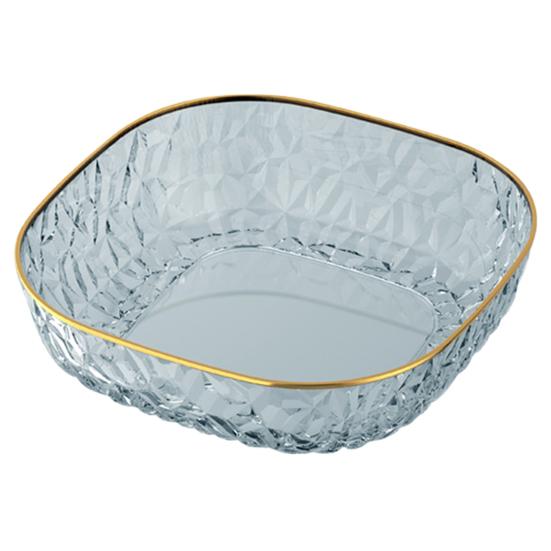 Фруктовая тарелка, полупрозрачная ромбовидная текстура, легкая, роскошная фруктовая тарелка большой вместимости, универсальный элегантный органайзер на столешницу