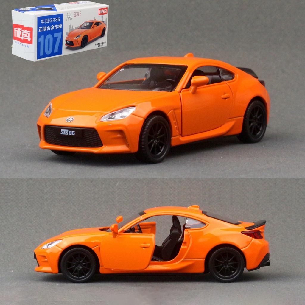 1/37 Toyota GR86 Спортивный автомобиль Сплав Масштабная модель автомобиля Литой металл Миниатюрная модель автомобиля Литой металл Статическая коллекция Детская игрушка