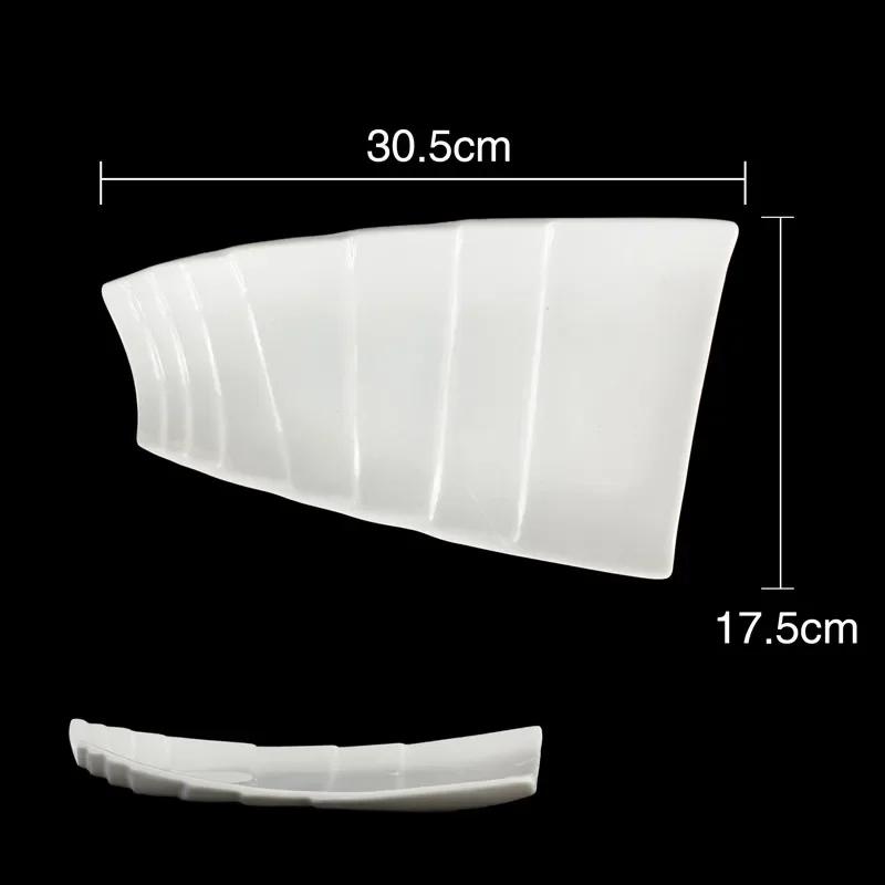 Чисто-белая пластиковая нестандартная тарелка, поднос для коммерции, тарелки для пикника и барбекю, десертные закуски, фруктовые блюда, кухонная утварь