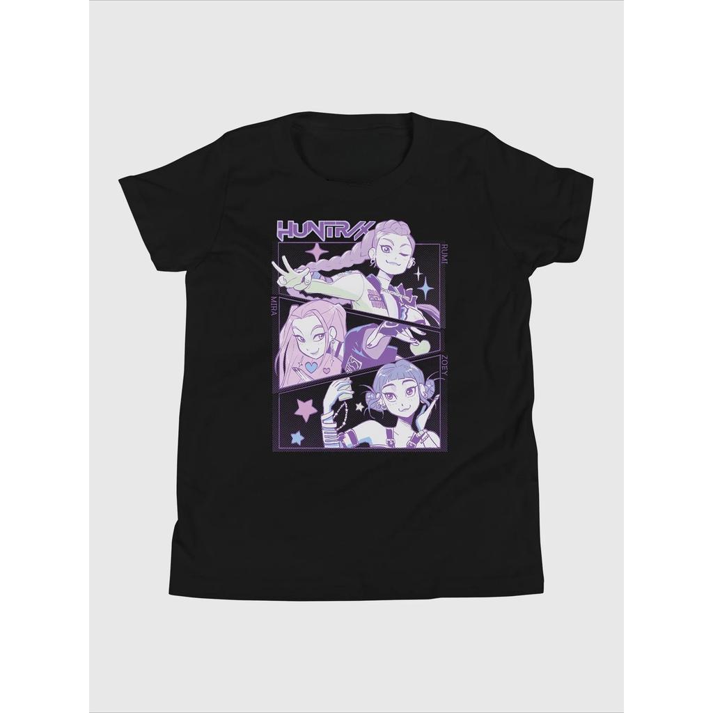 K-pop Истребитель демонов Саджа Мальчики Футболка Харадзюку Круглый вырез Повседневная Аниме Футболка Топы Унисекс