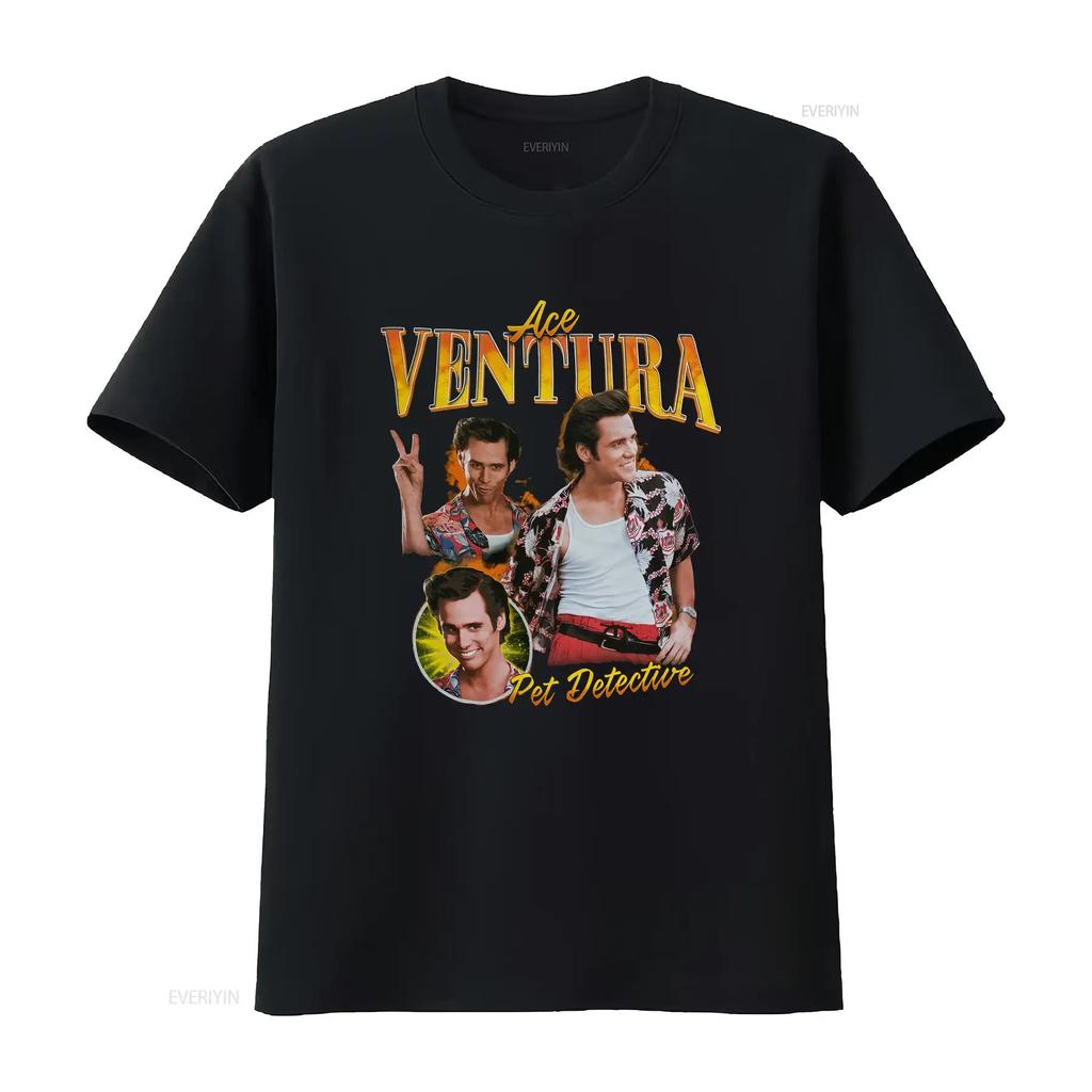 M L Мужская ACE VENTURA Винтажная Черная Коллекционная Футболка НИКОГДА НЕ НОСИЛАСЬ винтажная Стиранная Растянутая Cas