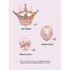 Pink Crown Balloon Sequin Ballons Set Foil Balloons Girls Birthday Party Baby Shower Bridal Party Decoration