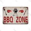 Металлическая табличка «Вечеринка BBQ» Ретро Декор для двора, сада, стены Знаки с правилами барбекю Винтажный плакат для гриля