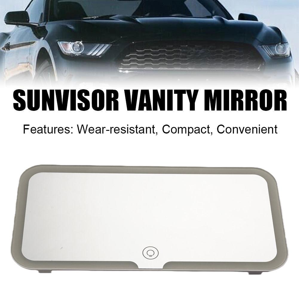 3 Led Light Modes Stepless Dimming Visor Makeup Mirror Rechargeable Sensor Cosmetic Mirror Large Screen Car Vanity Mirror