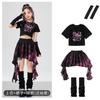 Girls Jazz Dance Costume Kids Stage Performance Outfit Sweet Cool Bowknot Dancewear