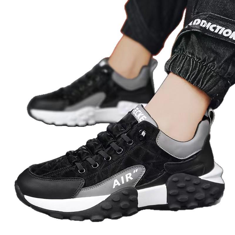 Мужские кроссовки 2025 года в корейском стиле с низким верхом - Трендовые, Нескользящие, На толстой подошве, Универсальные повседневные кроссовки для папы.