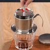 Stainless Steel 304 Vietnamese Coffee Filter Cup Drip Pot Simple and Portable Household Coffee Filter Cup Traditional Tool