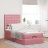 Maison Exclusive - Cadre de lit ottoman avec matelas rose 80x200 cm velours