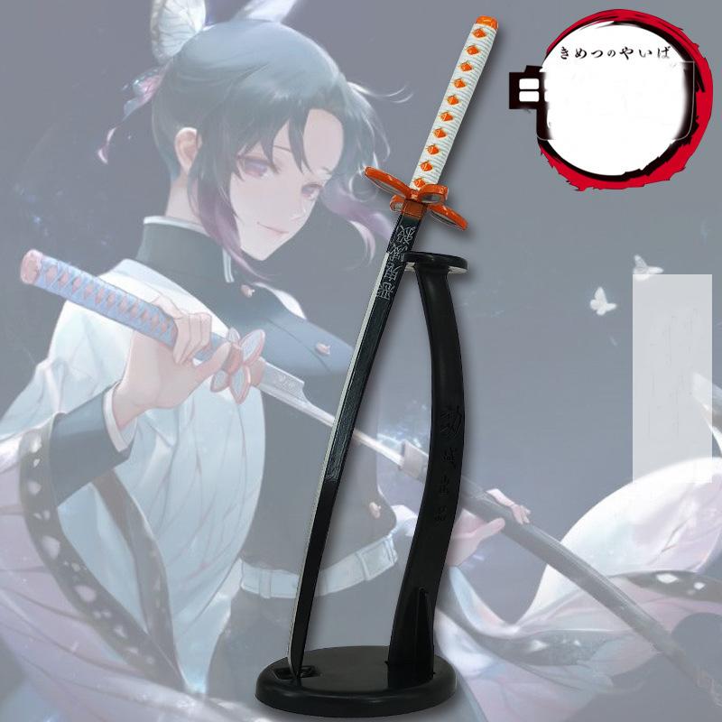 22 см безопасность Кимэцу но Яиба сплав меч оружие убийца демонов косплей Кочоу Синобу самурайский меч катана нож ниндзя Эспада реквизит сценический реквизит