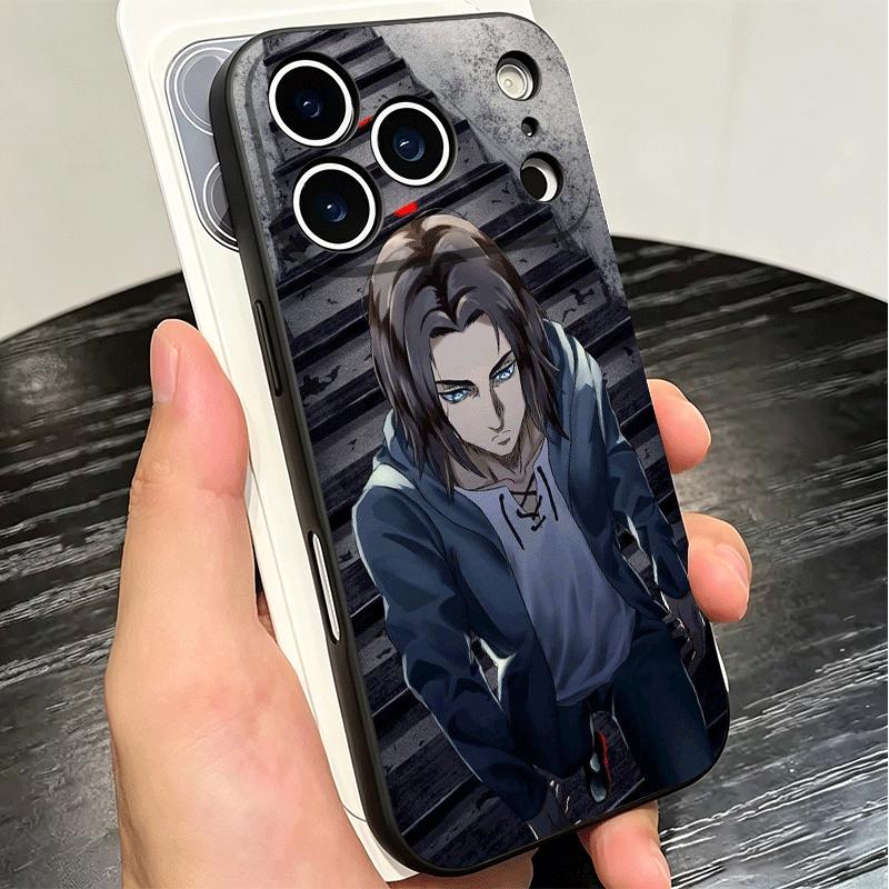 A-Атака Титанов Эрен Йегер Мягкий Чехол для Телефона для iPhone 16 16E 17 Air 15 Pro Max 14 Plus 13 Mini 11 12 7 Черная Крышка Задняя Она