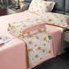 Summer Thin Quilt Bed Sheet Pillowcase 4pcs Bedding Set Home Textiles Soft Double Blanket Print Air-conditioning Quilt Washable