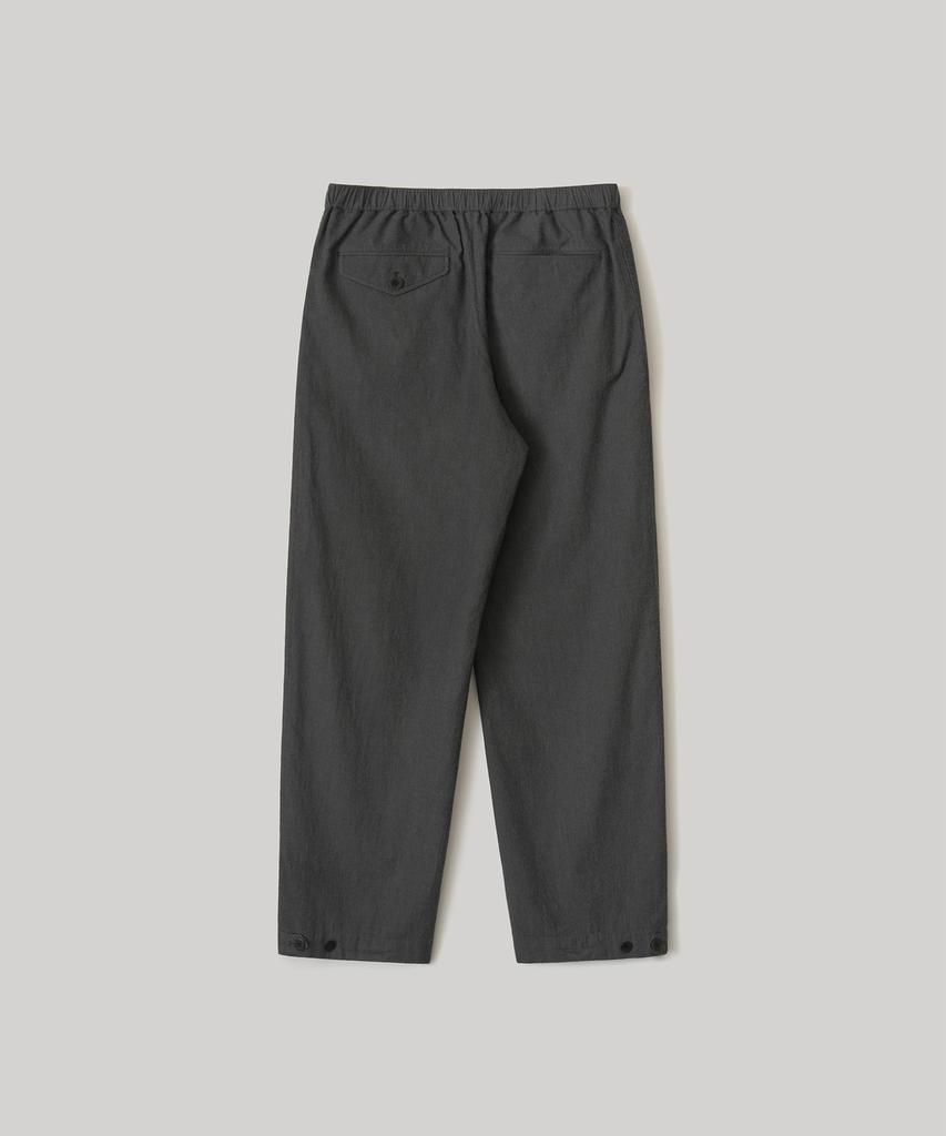 ANOTHER OFFICE Pique Chambray Easy Pants (Black-Stripe)